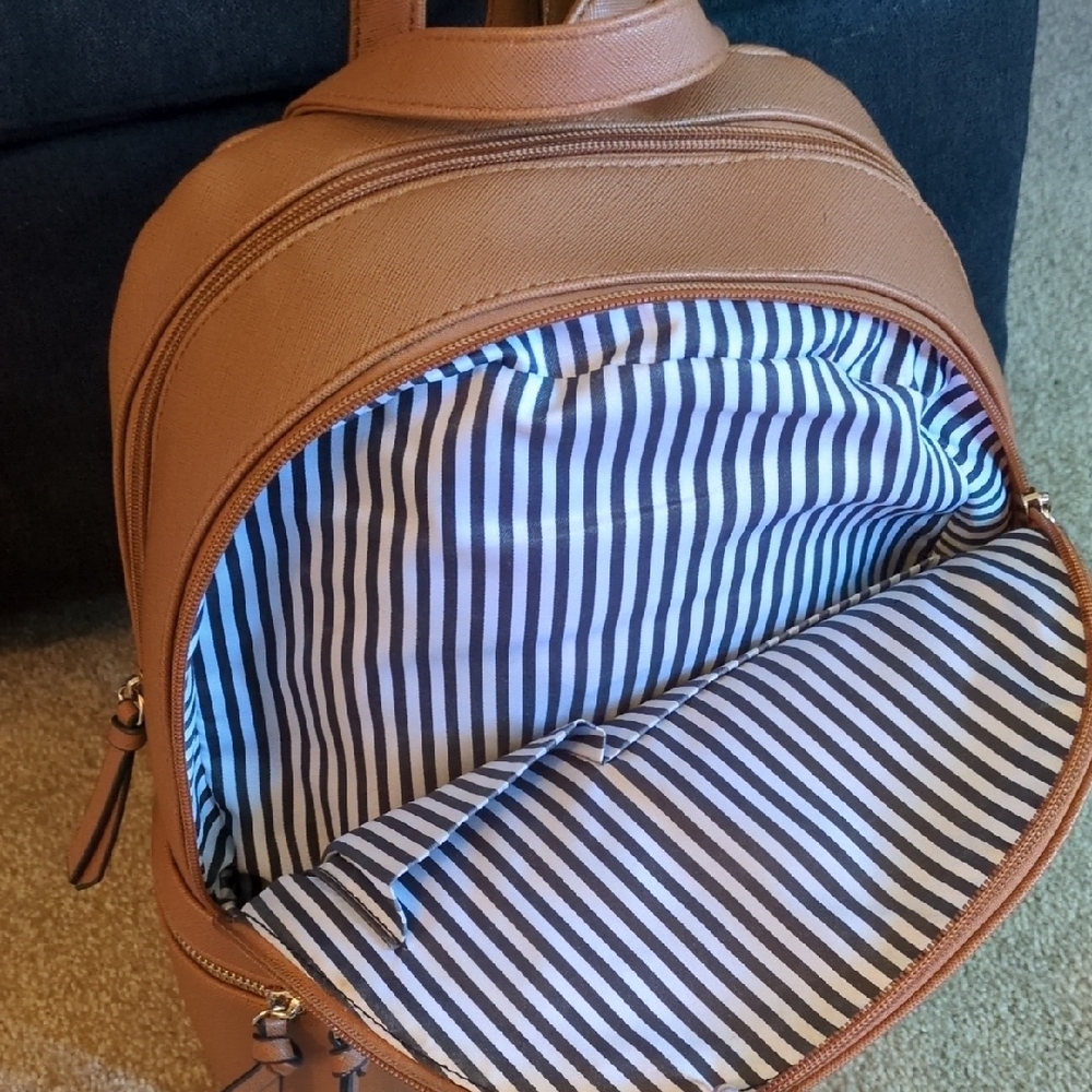 Brown Leather Backpack - image 2